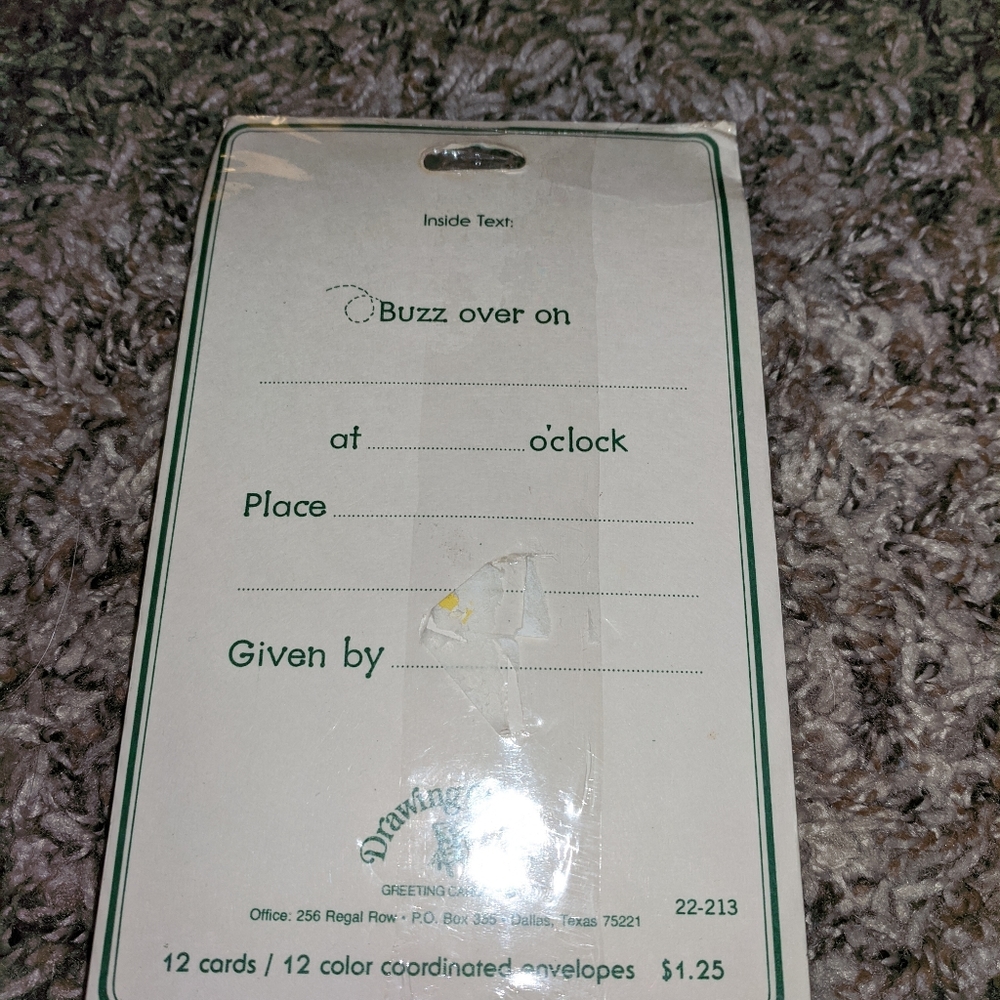Vintage Bee Invitations (12pk) - Picture 2 of 2